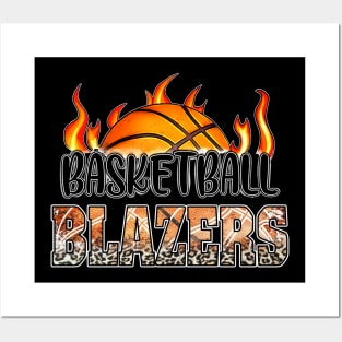 Classic Basketball Design Blazers Personalized Proud Name Posters and Art